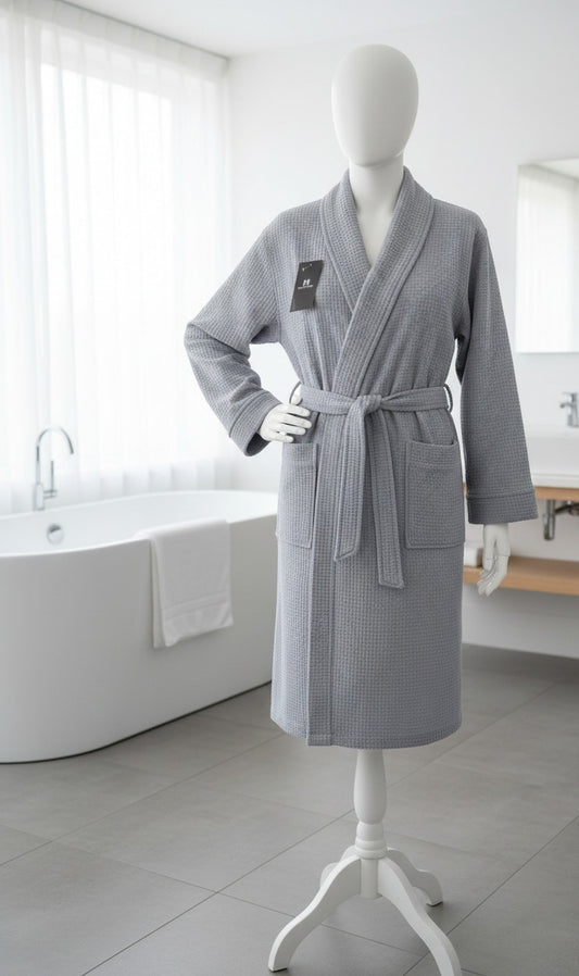 The Heavyweight Honeycomb Robe | 100% Cotton Waffle – 500 GSM Luxury